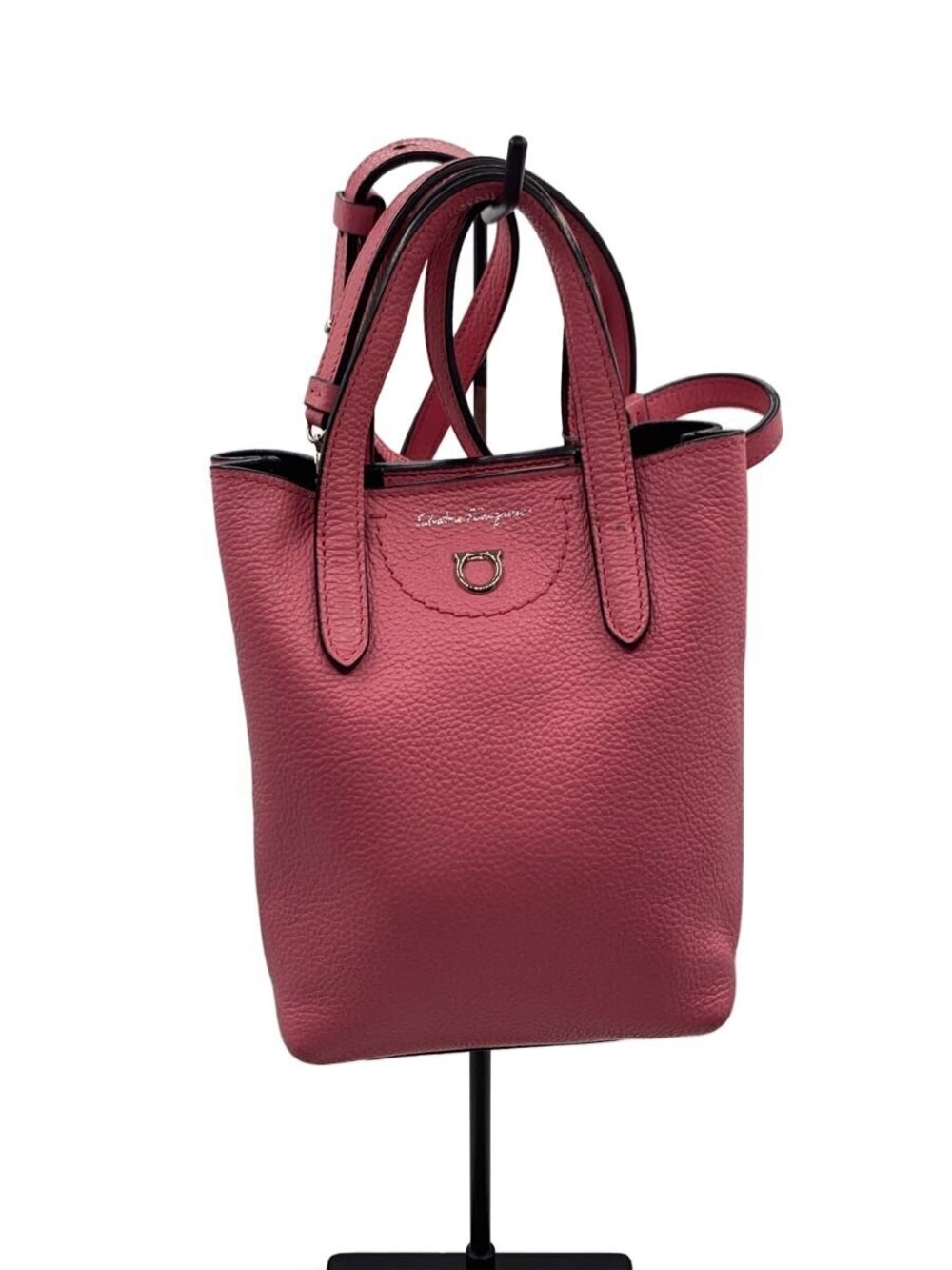 Salvatore Ferragamo Shoulder Bag Leather Blue